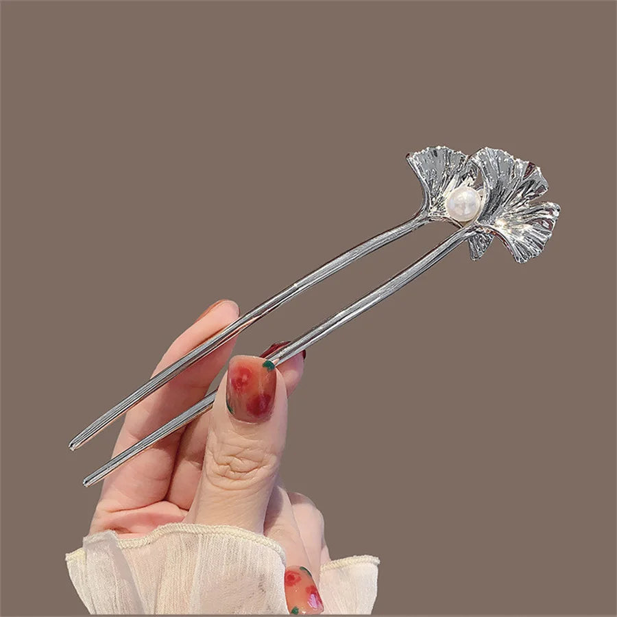 New simple Chinese style hair stick wooden U-shaped hair fork