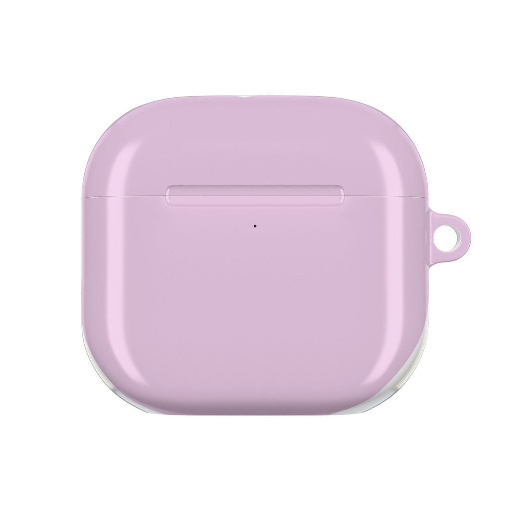 Glossy Silicone AirPod Case — Protective Purple & Clear Charging Case