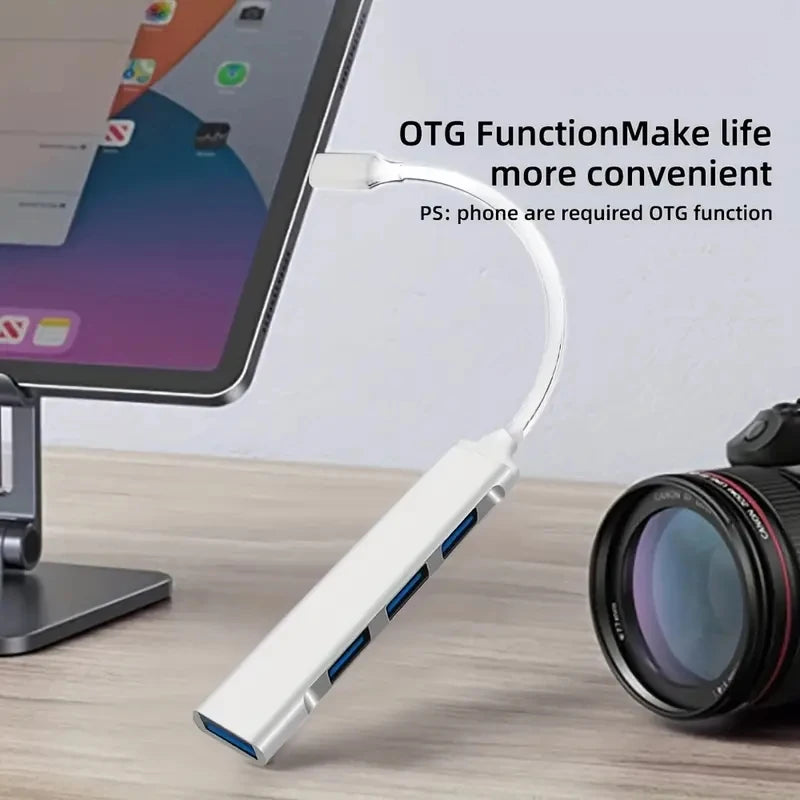 4‑Port USB‑C Hub Adapter