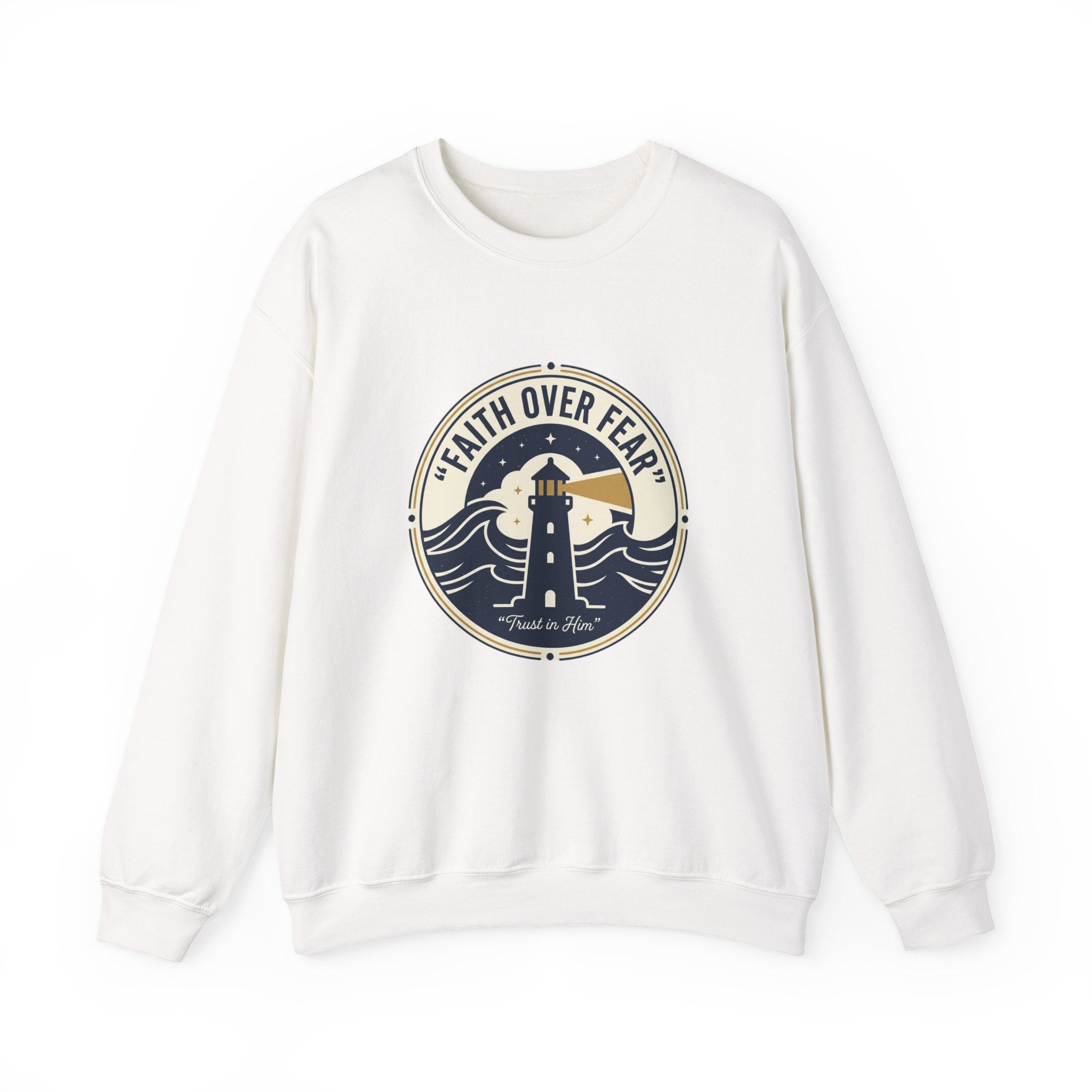 Faith Over Fear Lighthouse Crewneck Sweatshirt
