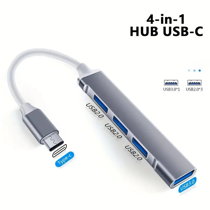 4‑Port USB‑C Hub Adapter