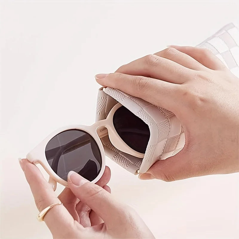 1pc glasses leather storage bag Sunglasses myopia glasses sunglasses storage bag to carry out convenient for men and women glass