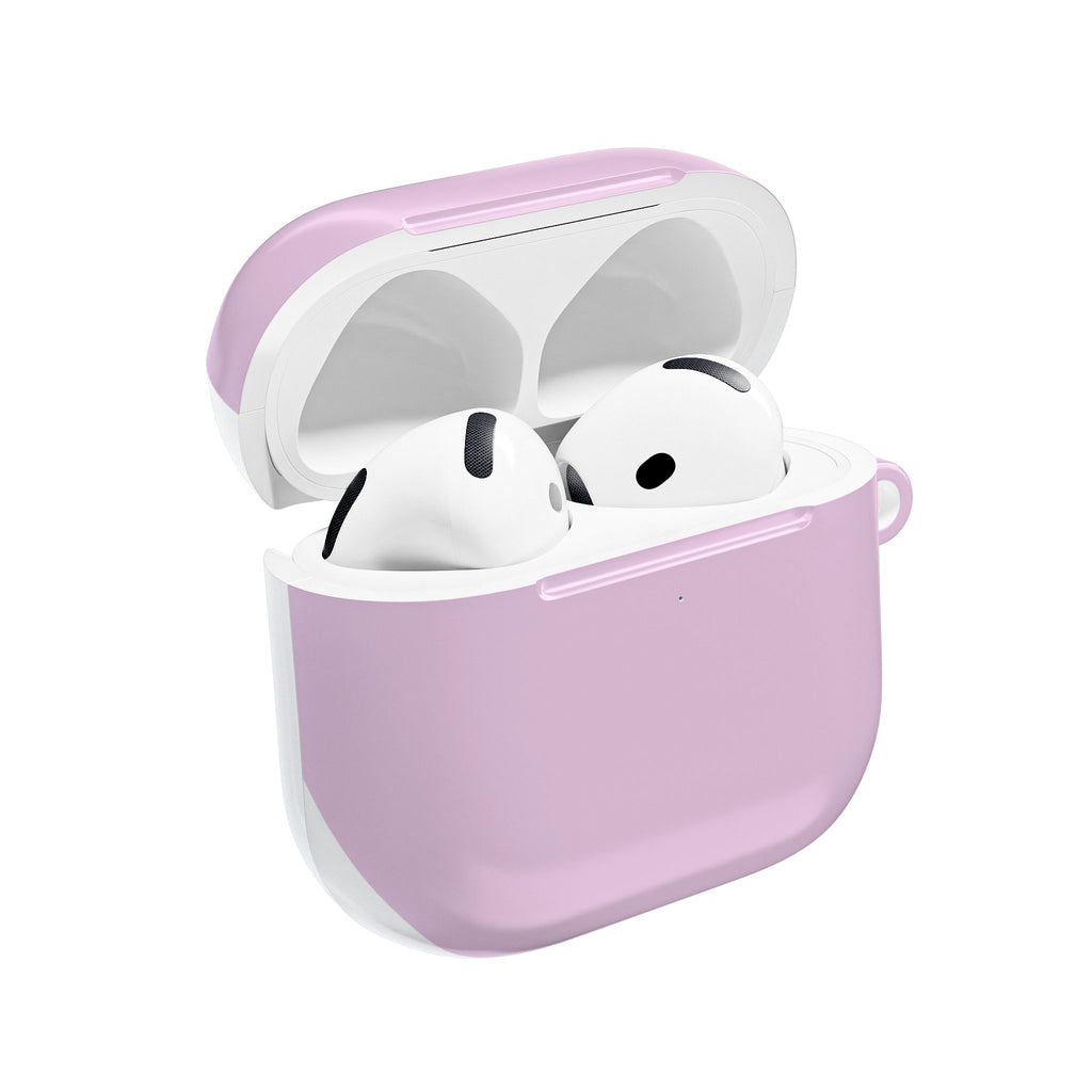 Glossy Silicone AirPod Case — Protective Purple & Clear Charging Case