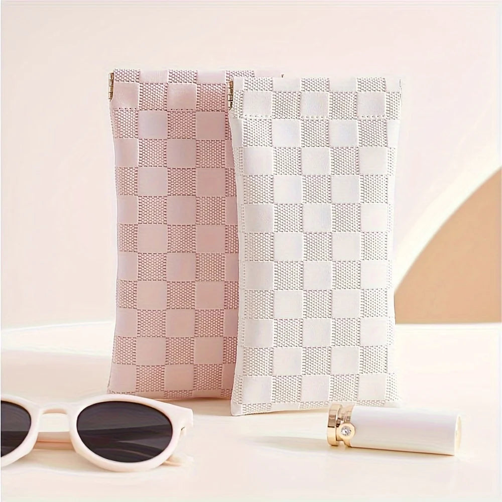 1pc glasses leather storage bag Sunglasses myopia glasses sunglasses storage bag to carry out convenient for men and women glass