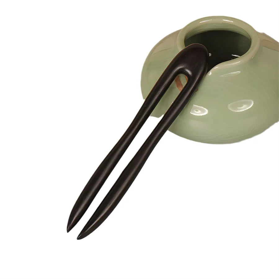 New simple Chinese style hair stick wooden U-shaped hair fork