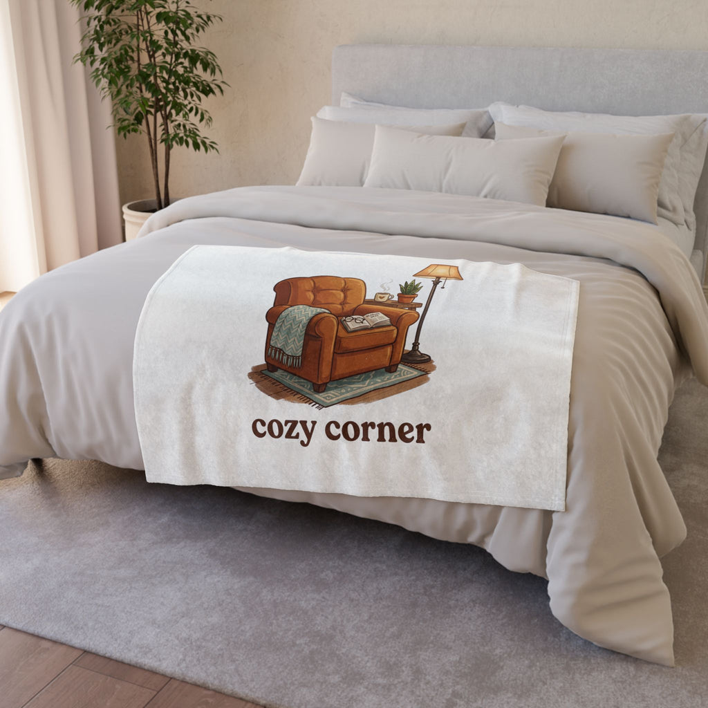 Cozy Corner Throw Blanket – Soft Polyester Reading Chair Design