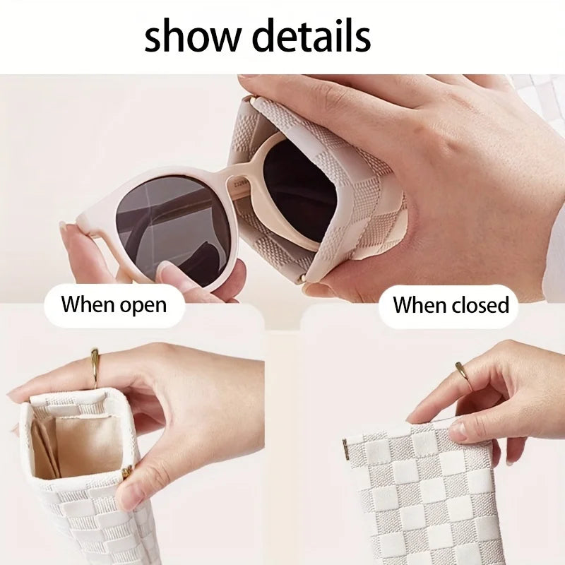 1pc glasses leather storage bag Sunglasses myopia glasses sunglasses storage bag to carry out convenient for men and women glass