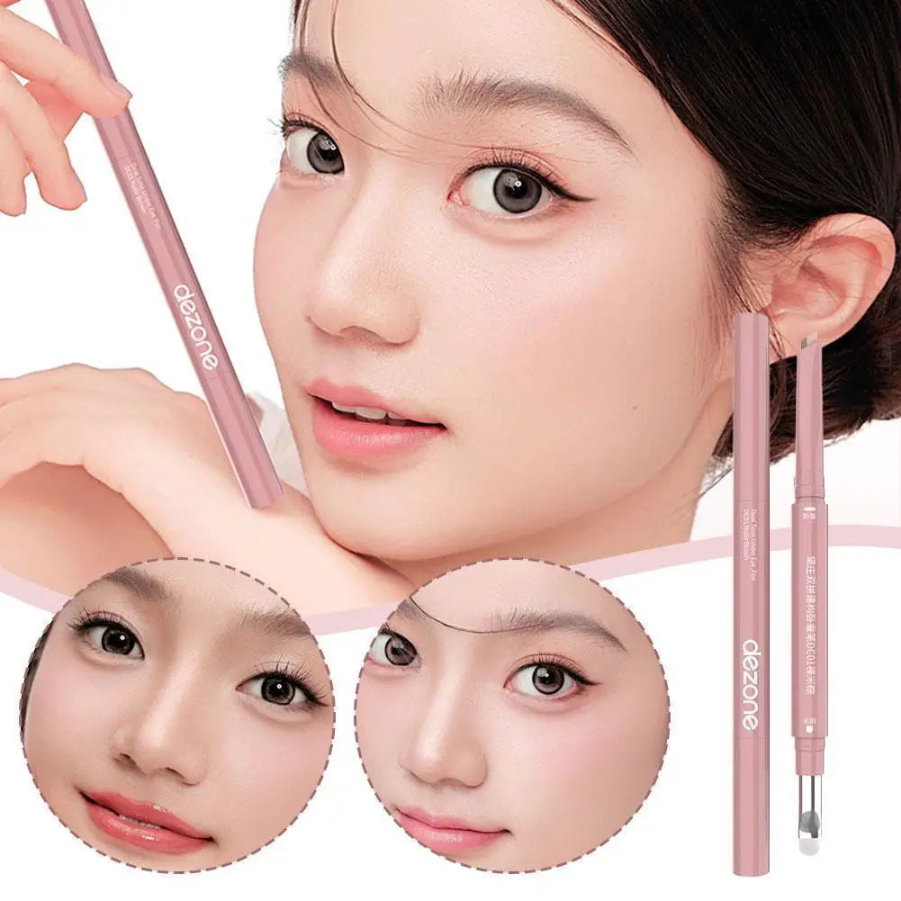 2 In 1 Natural Effect Eye Makeup Pen Brightens Shadows Under-eye Brightener Water-resistant Three-dimensional Eye Makeup Pen