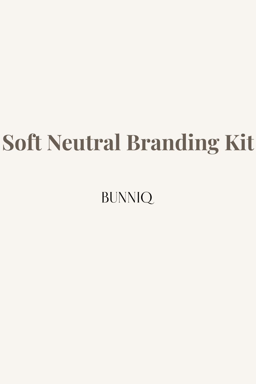 Soft Neutral Branding Kit | Minimal Logo Pack | Canva Brand Identity Template